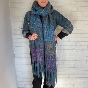 Vintage Scarf/Wrap-  Blue